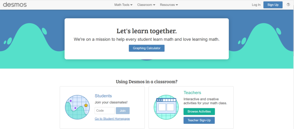 Desmos graph editor tool