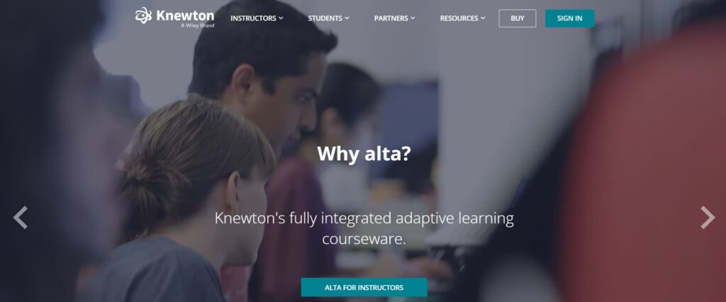 Knewton homepage