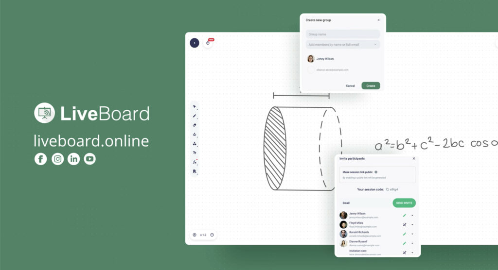 LiveBoard interactive whiteboard for online teaching