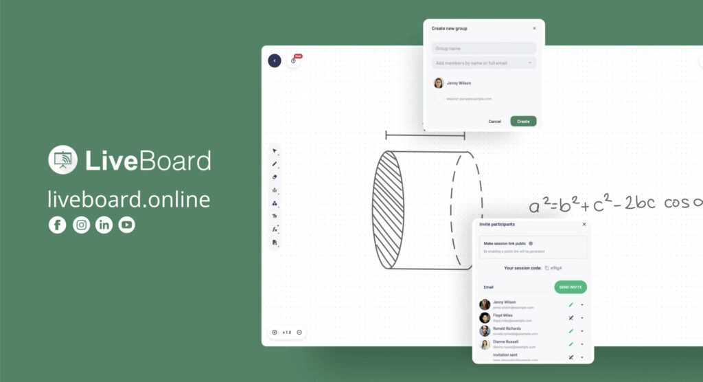 LiveBoard for online teaching