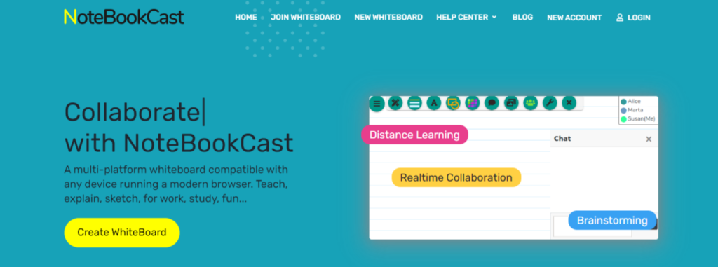 Notebookcast online woard