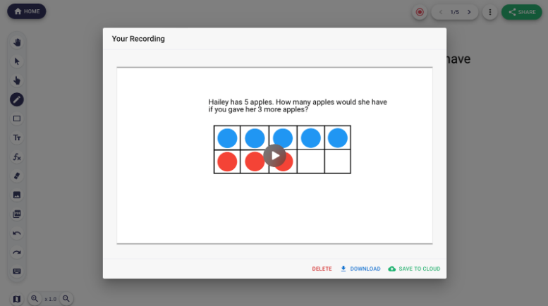 Record online lesson in LiveBoard