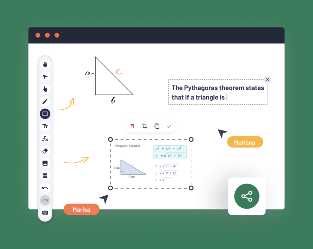 Digital whiteboard tools